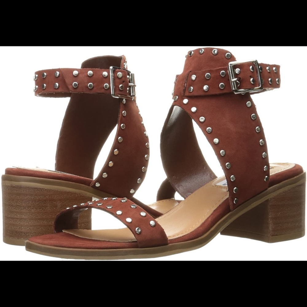 Steve Madden Copper Suede Studded Sandal 7